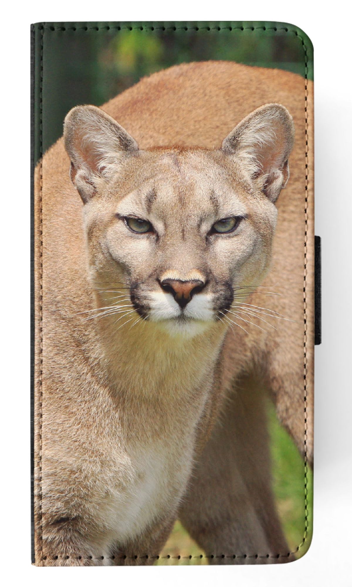 Puma Cougar Wild Cat Lion Flip Wallet Phone Case for Apple iPhone 15 Pro Max - Stylish Protective Cover with Card Slots for Everyday Use & Travel