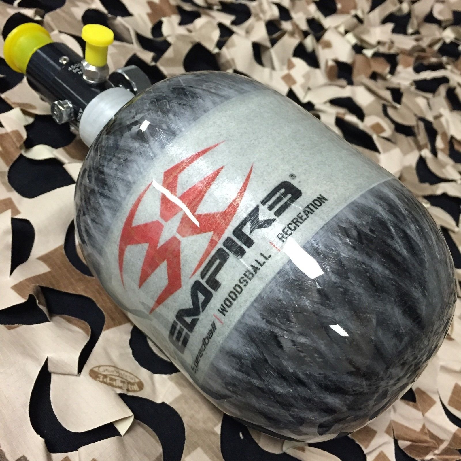 Empire Carbon Fiber 48/4500 PSI Compressed Air HPA N2 Paintball Tank - Lightweight Grey for Tournament & Outdoor Paintball Games