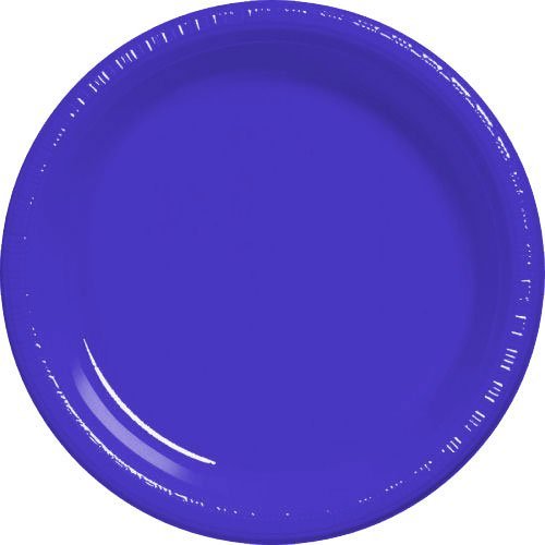 10-Inch Purple Plastic Plates - Pack of 20 | Durable Disposable Dinner Plates for Parties, Picnics, BBQs & Family Gatherings
