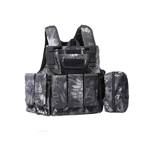 1000D Nylon MOLLE System Tactical Vest - Military Grade Ghost Plate Carrier for Airsoft, Hunting & Outdoor Adventures
