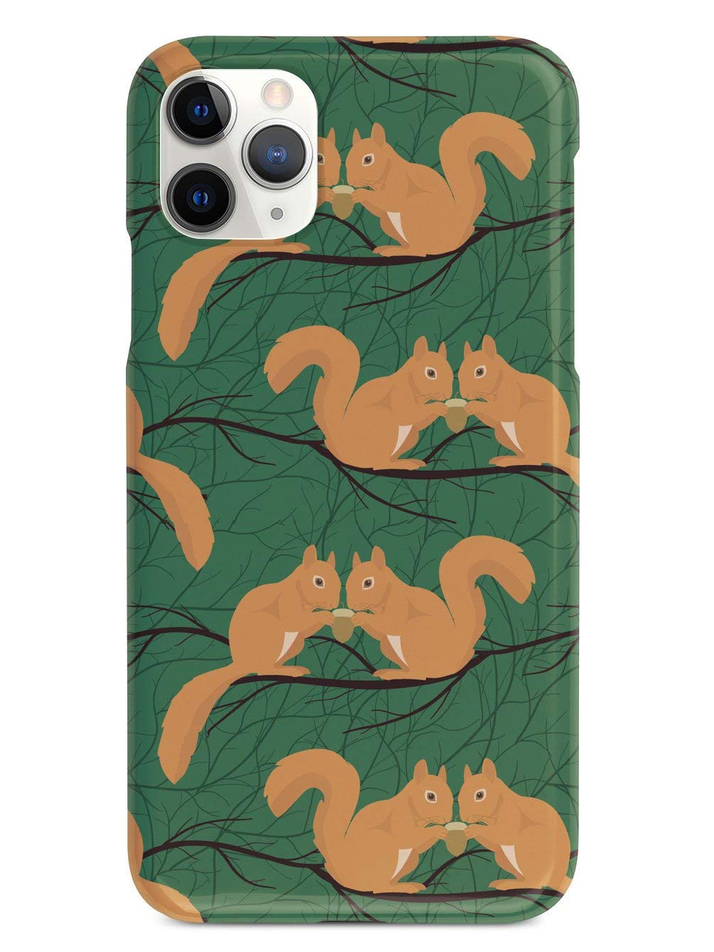 Inspired Cases - Premium 3D Textured Protective Phone Case Compatible with iPhone 11 Pro - Cute Squirrel Pattern in White | Shockproof & Scratch Resistant Cover for Everyday Use, Outdoor Activities & Travel