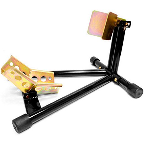 Universal Motorcycle Wheel Chock - Self-Locking Bike Stand for Harley Davidson, Yamaha, Honda, Kawasaki, Suzuki, Ducati & BMW - Fits Sport, Street, Cruiser & Touring Bikes - Perfect for Garage Storage, Bike Maintenance & Transport