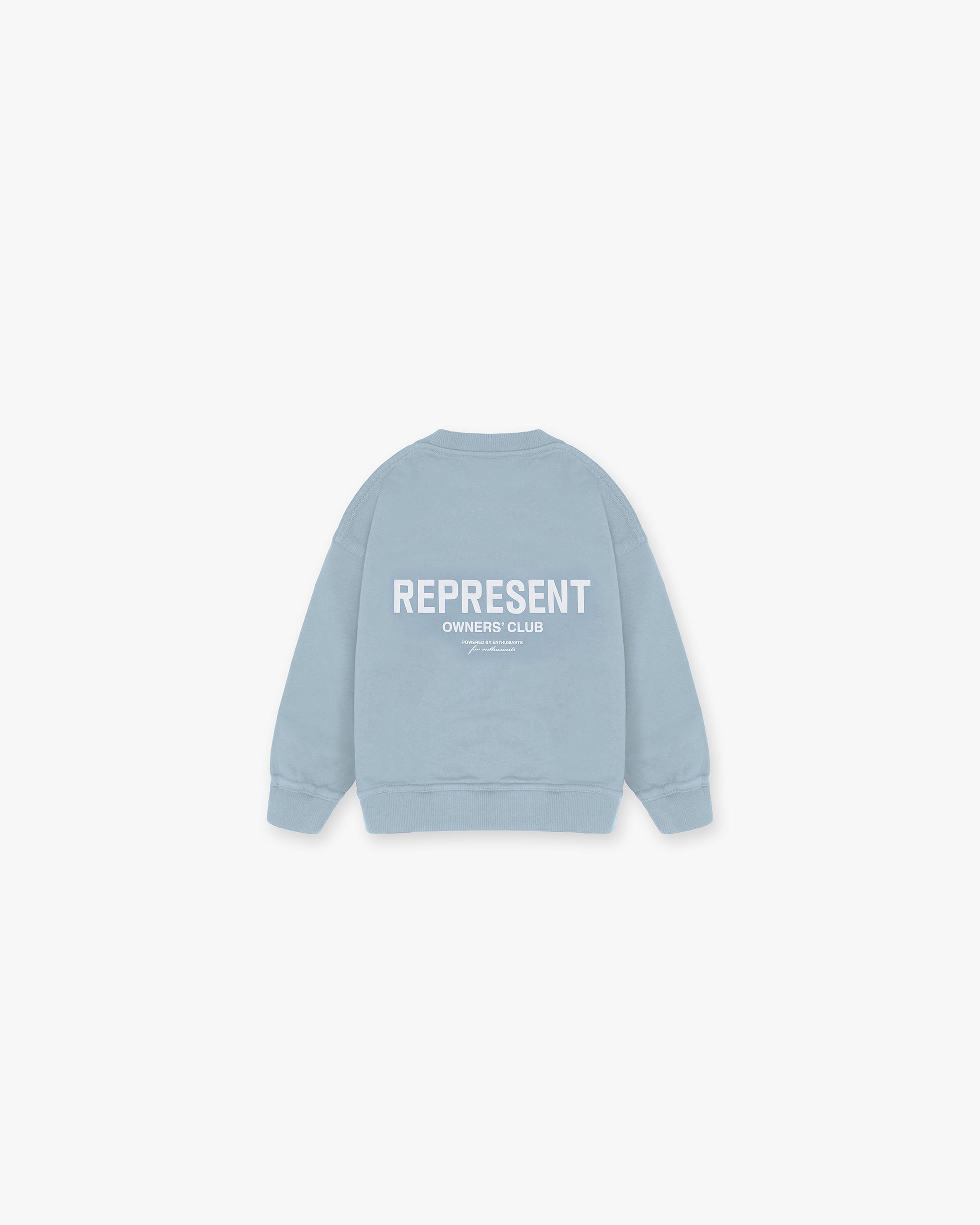 Represent Mini Owners Club Sweater - Powder Blue | Soft Cotton Knit Pullover for Women | Perfect for Casual Outings & Cozy Winter Fashion