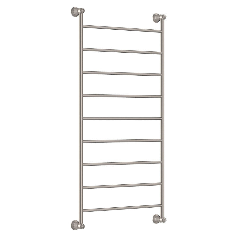 Fienza Lillian Heated Towel Rail - Brushed Nickel Finish | Premium Bathroom Towel Warmer for Spa-Like Luxury | Perfect for Bathrooms, Kitchens & Home Decor