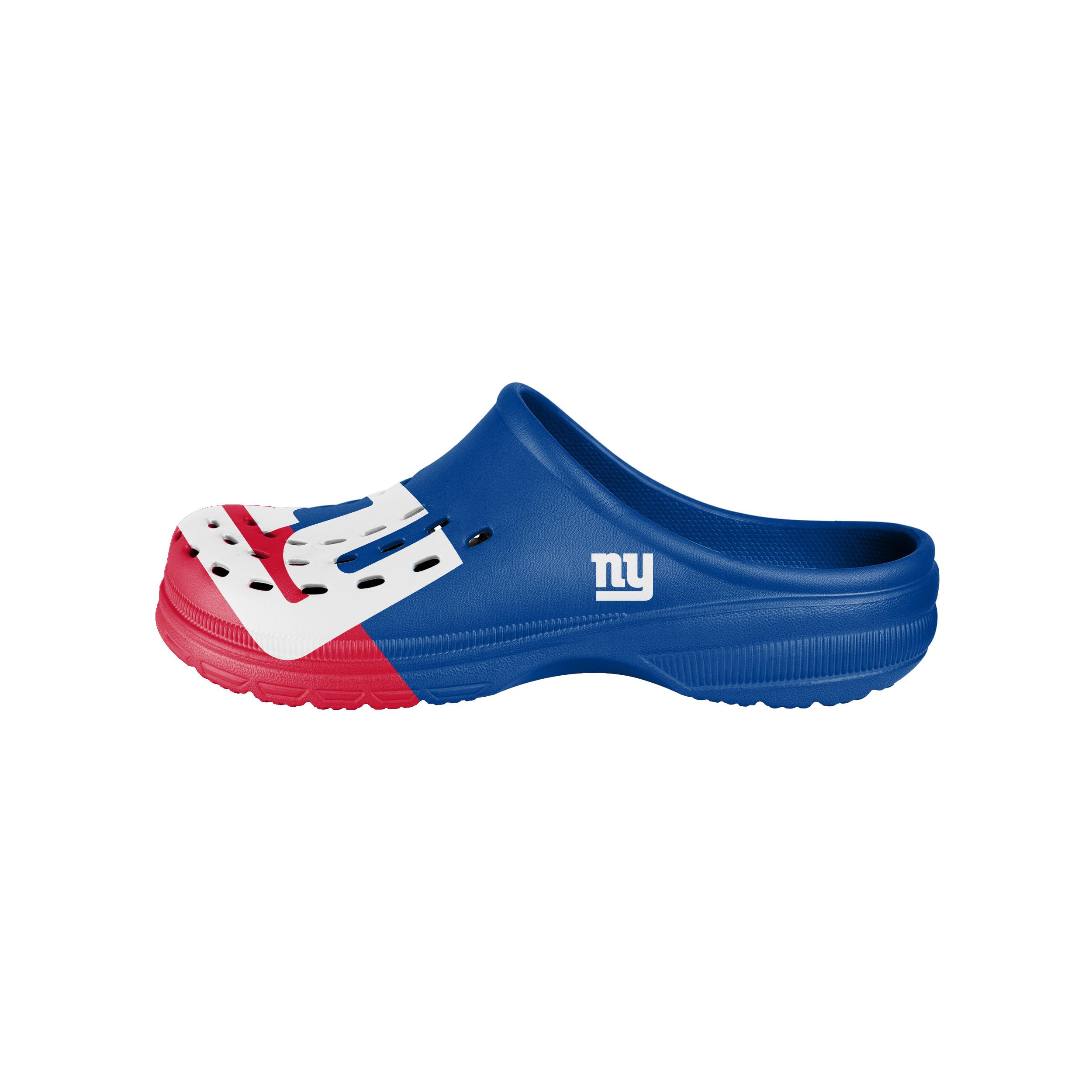 FOCO NFL Men's Big Splash Team Logo Solid Clogs - Comfortable Water Slip-On Shoes for Beach, Pool & Outdoor Activities