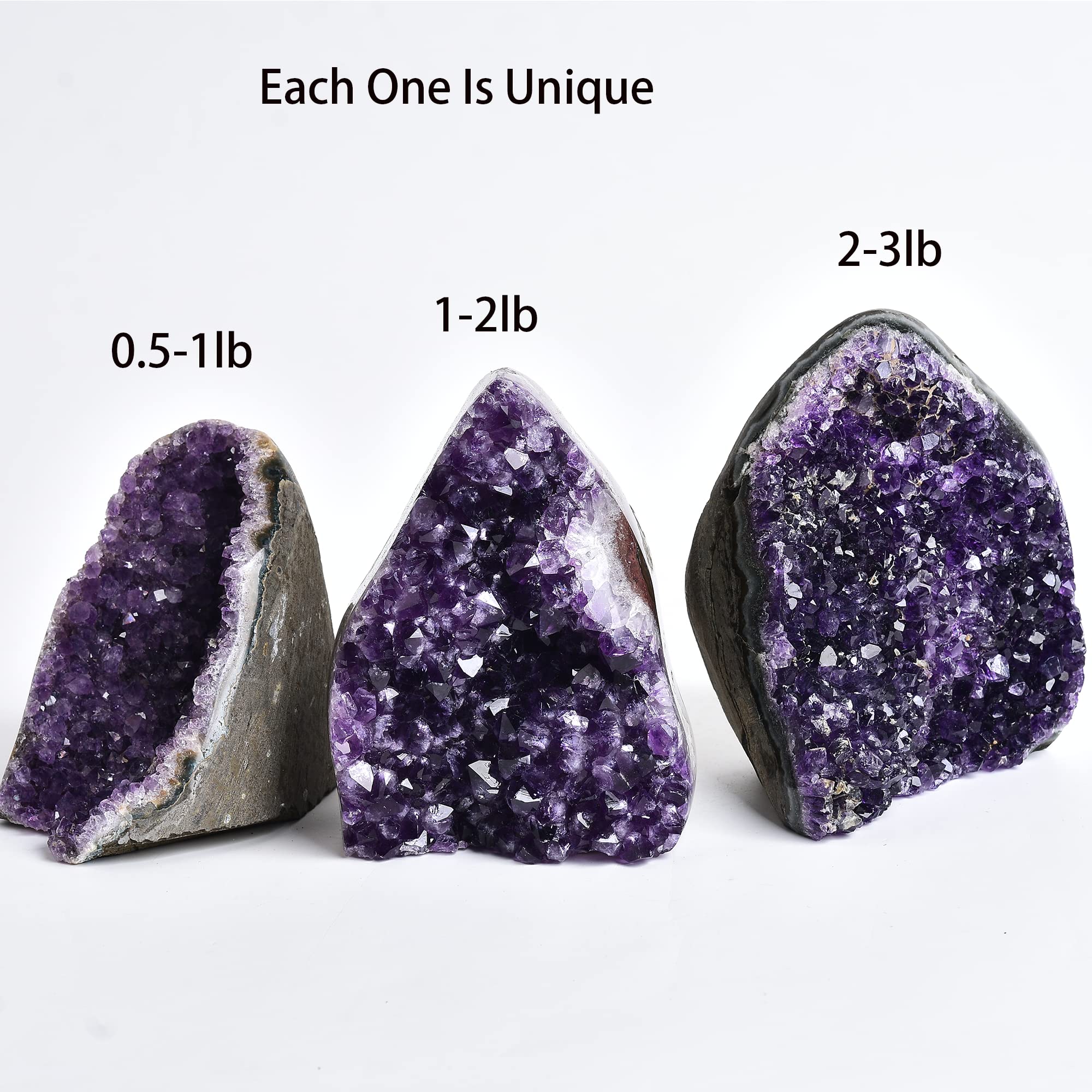 Natural Deep Purple Uruguay Amethyst Crystal Cluster - Raw Amethyst Geode Quartz Mineral Specimen for Home Decor, Meditation & Healing Crystals Collection
