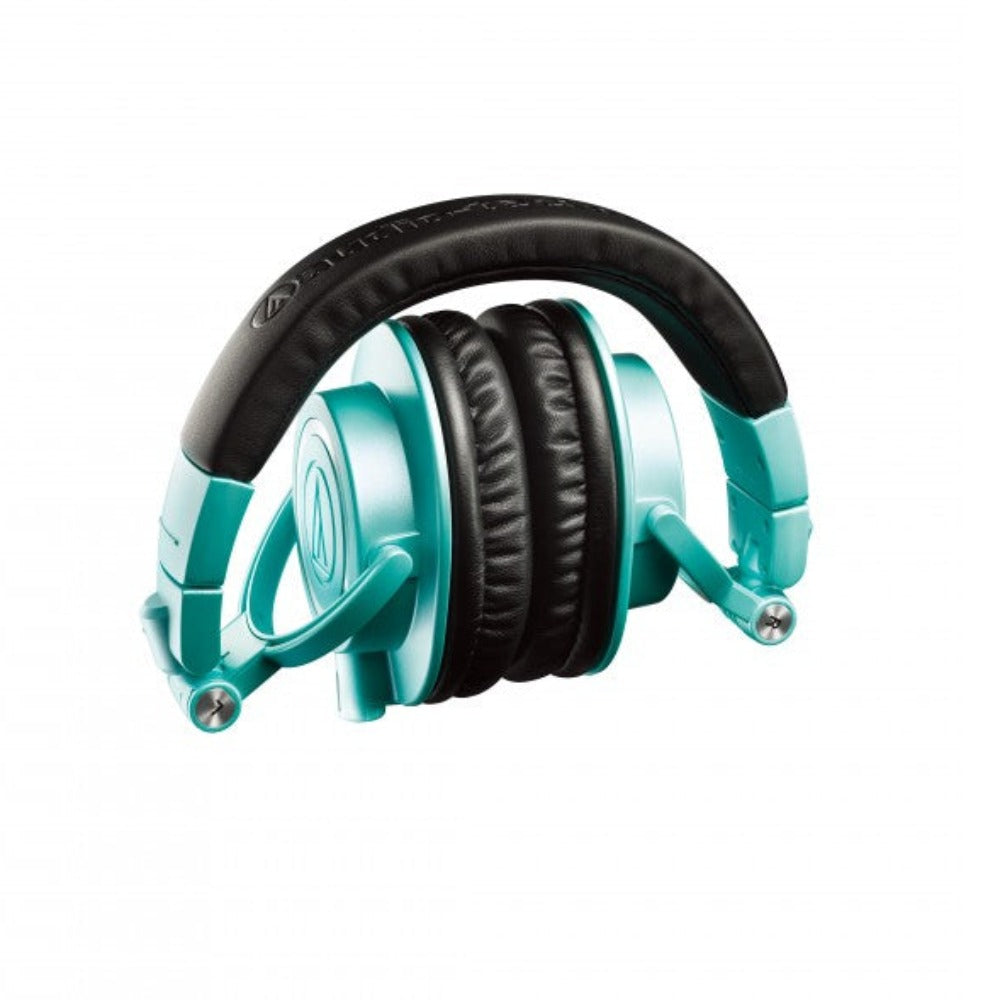 Audio-Technica ATH-M50X Professional Studio Monitor Headphones - Limited Edition Icy Blue - Perfect for Recording, Mixing & DJing