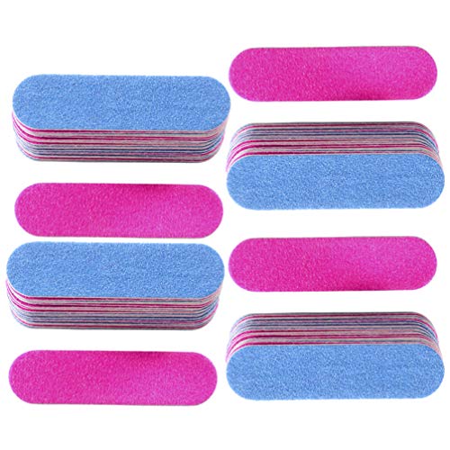 SUPVOX 300Pcs Disposable Nail Files - Double Sided Emery Boards for Manicure & Pedicure - Mini Nail Care Tools for Home Salon & Travel Nail Kit - Perfect for DIY Nail Art, Gel Polish Prep & Professional Use