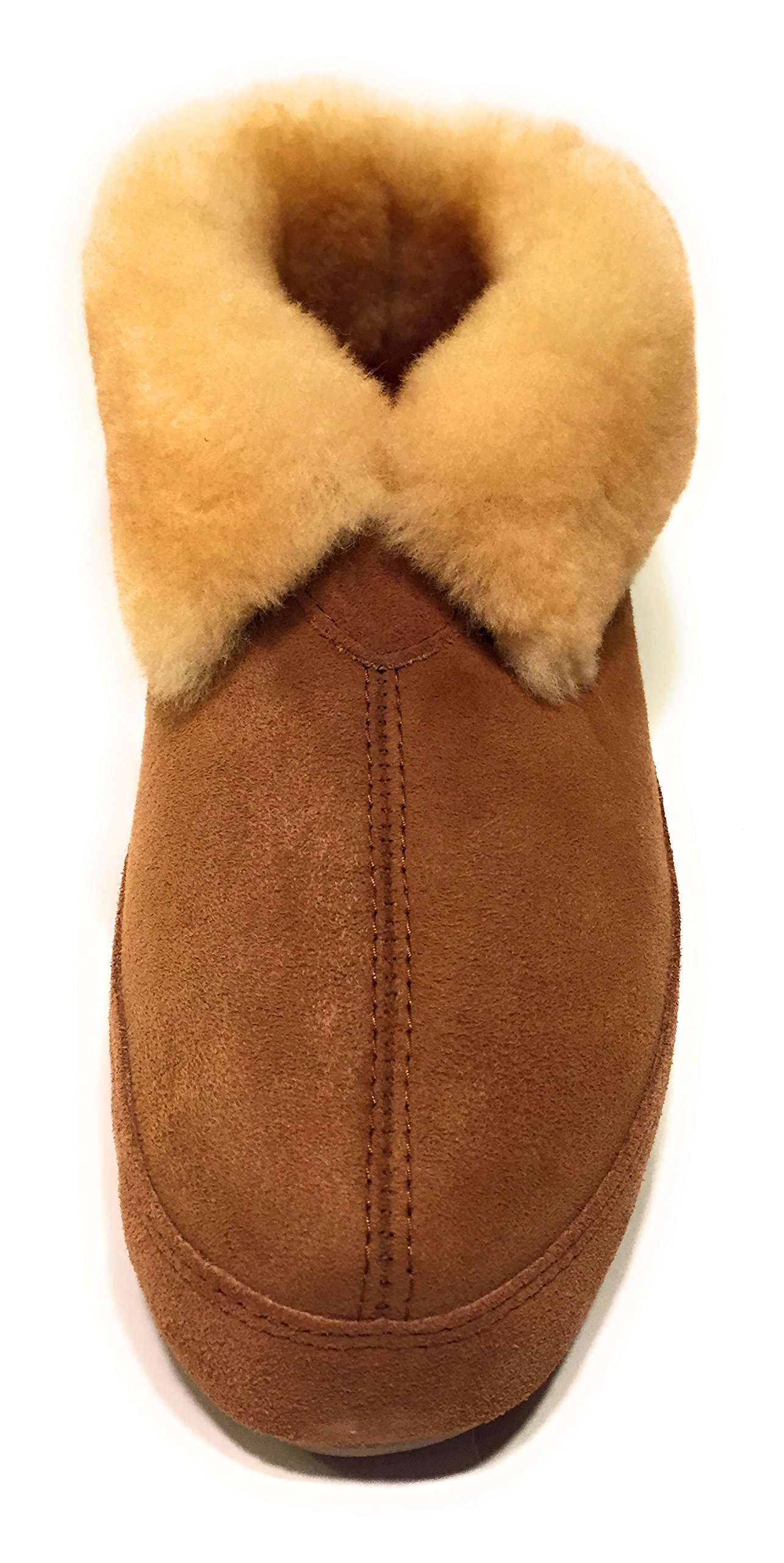Men's Fireside Sheepskin Slippers - Soft Indoor/Outdoor Winter House Shoes for Cozy Home Comfort & Warmth