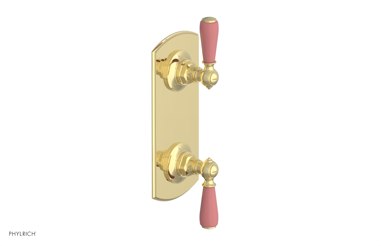 Jamestown Thermostatic Shower Valve with Volume Control & Diverter - Pink Accented Bathroom Fixture for Modern Home Renovation