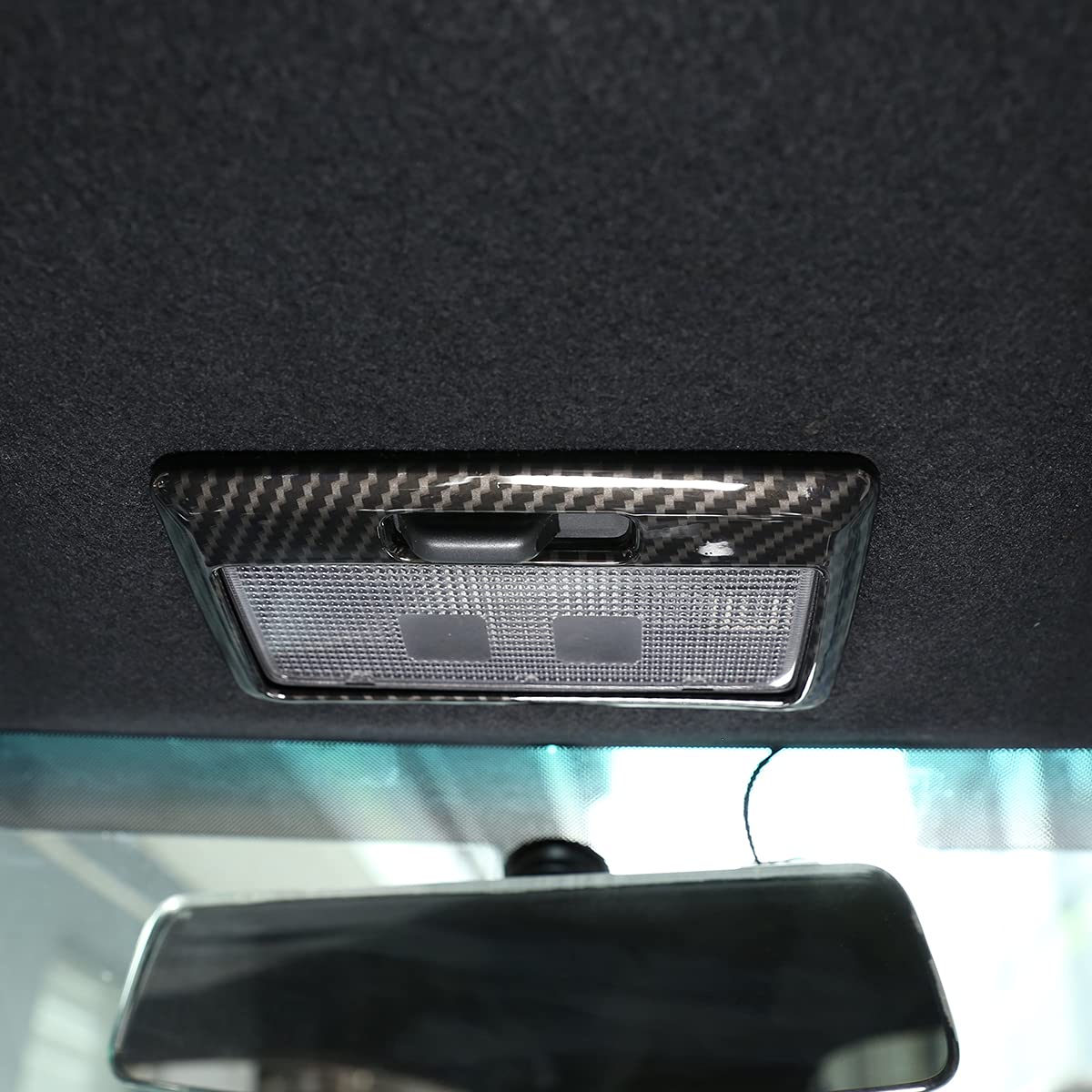 Subaru BRZ Toyota 86 2014-2020 Carbon Fiber Overhead Reading Light ABS Decorative Frame Accessories - Upgrade Interior Lighting for Night Driving & Car Customization
