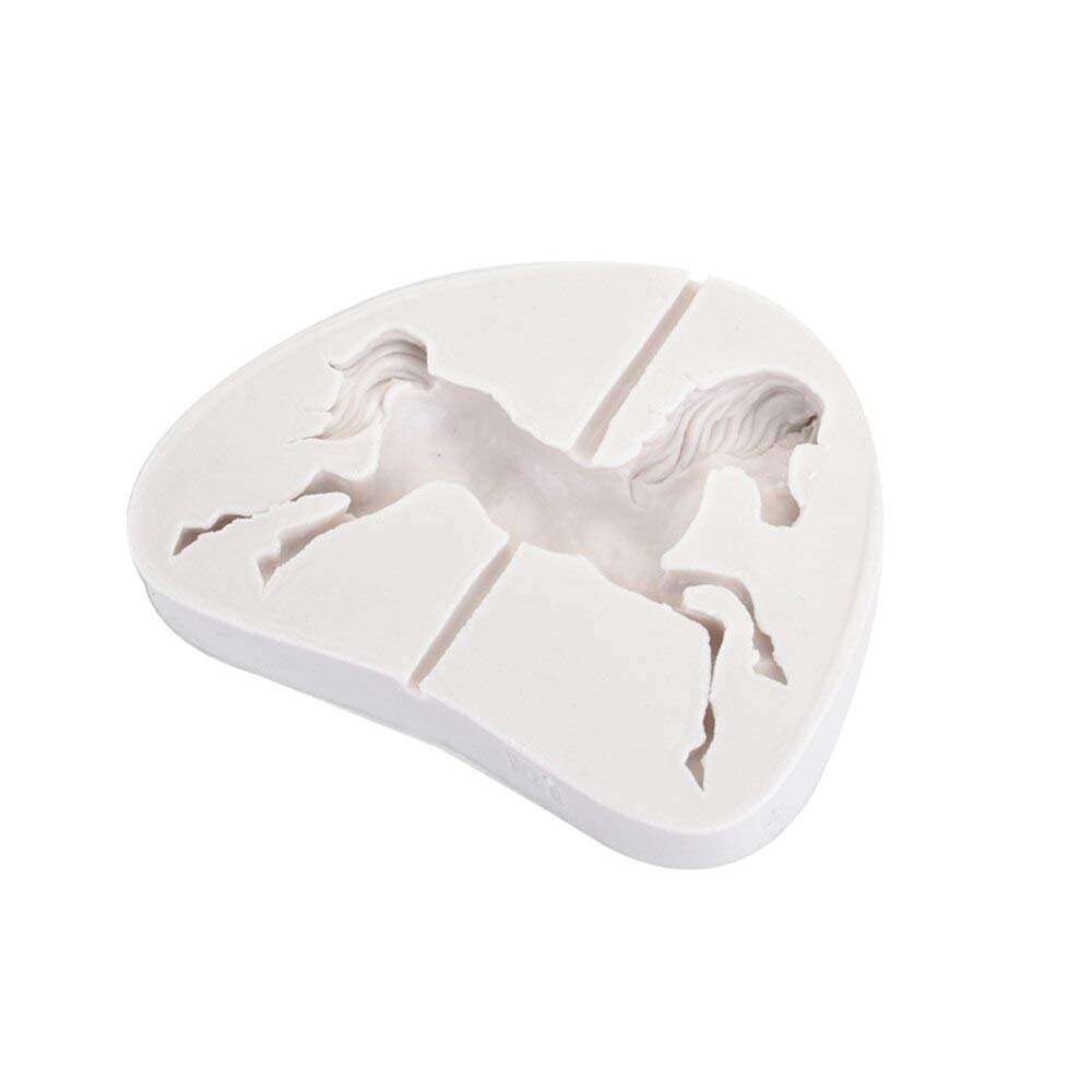 ATX Carousel Horse Silicone Mold for Cake Decorating - Fondant, Gum Paste & Sugar Craft Tool - Perfect for Birthday Cupcakes, Wedding Cakes & DIY Dessert Toppers - Baking & Candy Making Essential