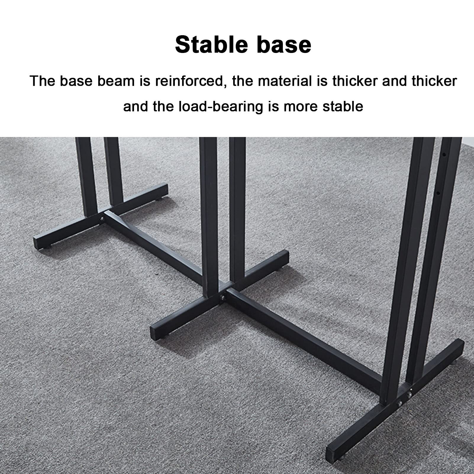 Heavy Duty 6-Way Commercial Garment Rack - Black Floor Standing Clothes Display for Boutiques & Retail Stores | Perfect for Clothing Stores, Fashion Showrooms and Retail Displays