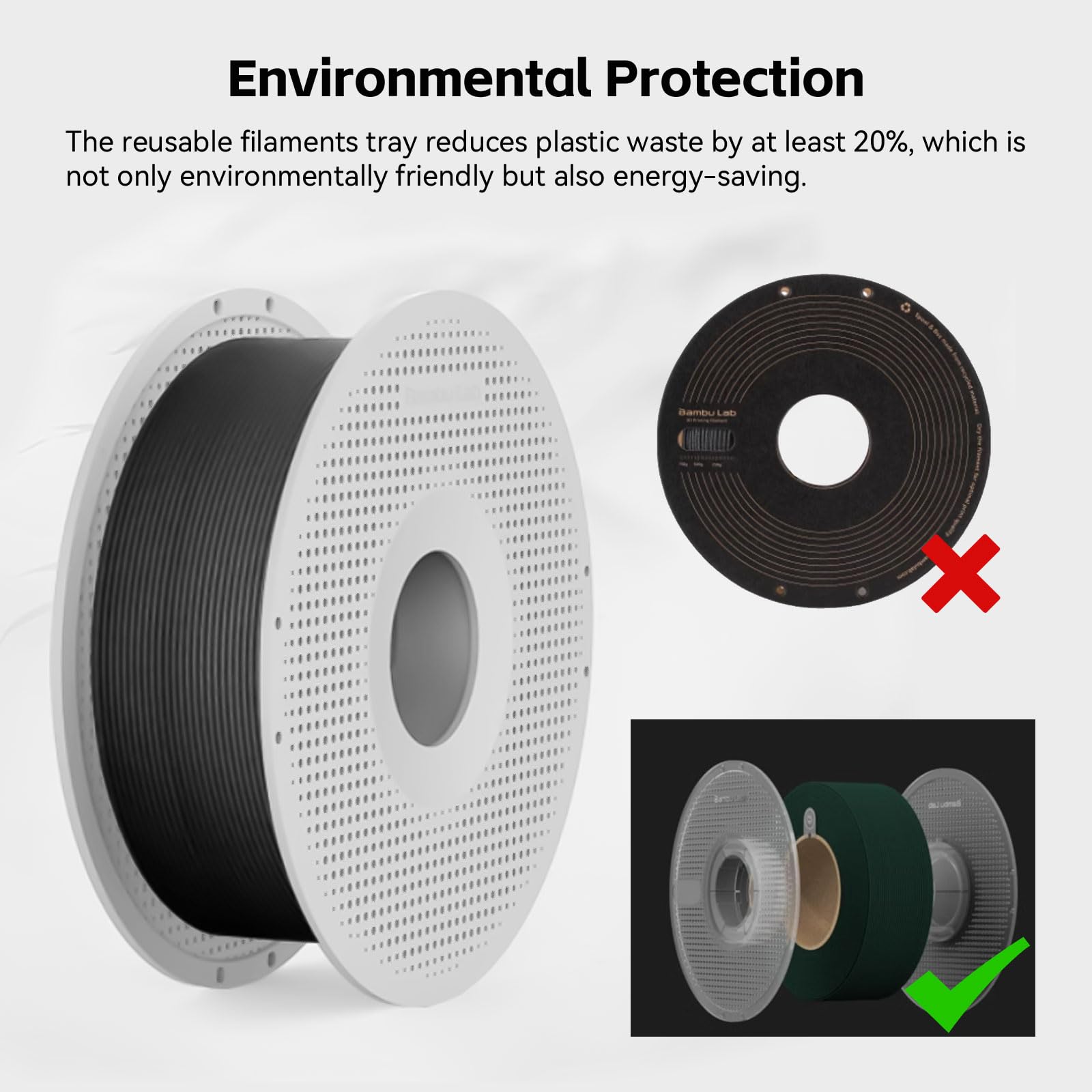 Bambu Lab AMS Detachable Filament Tray - Reusable Filament Spool Holder for PLA, PETG & More | Eco-Friendly 3D Printer Accessory | Compatible with Bambu Lab A1 & A1 Mini 3D Printers | Perfect for Organized Filament Storage & Smooth Printing Workflow