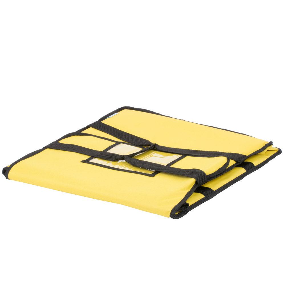 Premium 18x18x5 Inch Insulated Pizza Delivery Bag - Heavy Duty Nylon, Yellow - Keeps Pizza Hot & Fresh for Delivery, Catering, Parties & Outdoor Events