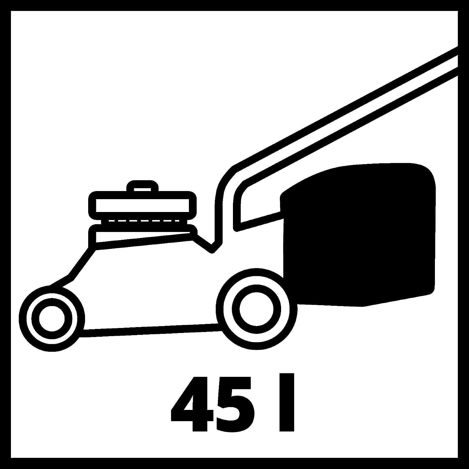 Einhell GE-CM 36/37 Li-Solo Power X-Change Cordless Lawn Mower - 36V, 37cm Cutting Width, Up to 400m² Coverage, 45L Grass Collector, 25-75mm Cutting Height (Battery Not Included) - Perfect for Small to Medium Yards, Patios & Residential Lawn Care