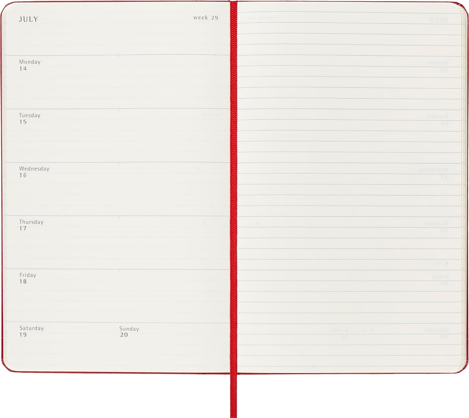 Moleskine Classic 2025 Weekly Planner - 12 Month Hard Cover Large (5