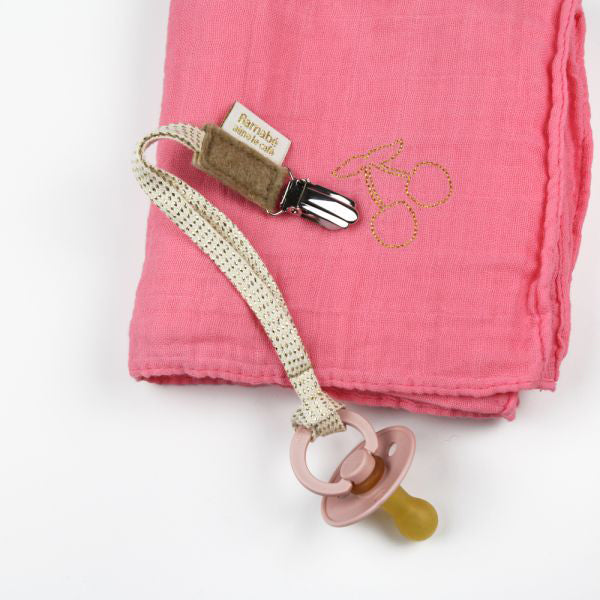 Barnabe Loves Coffee Coral Muslin Swaddle Blanket - Soft & Breathable for Baby Comfort - Perfect for Nursery, Swaddling, and Photo Shoots