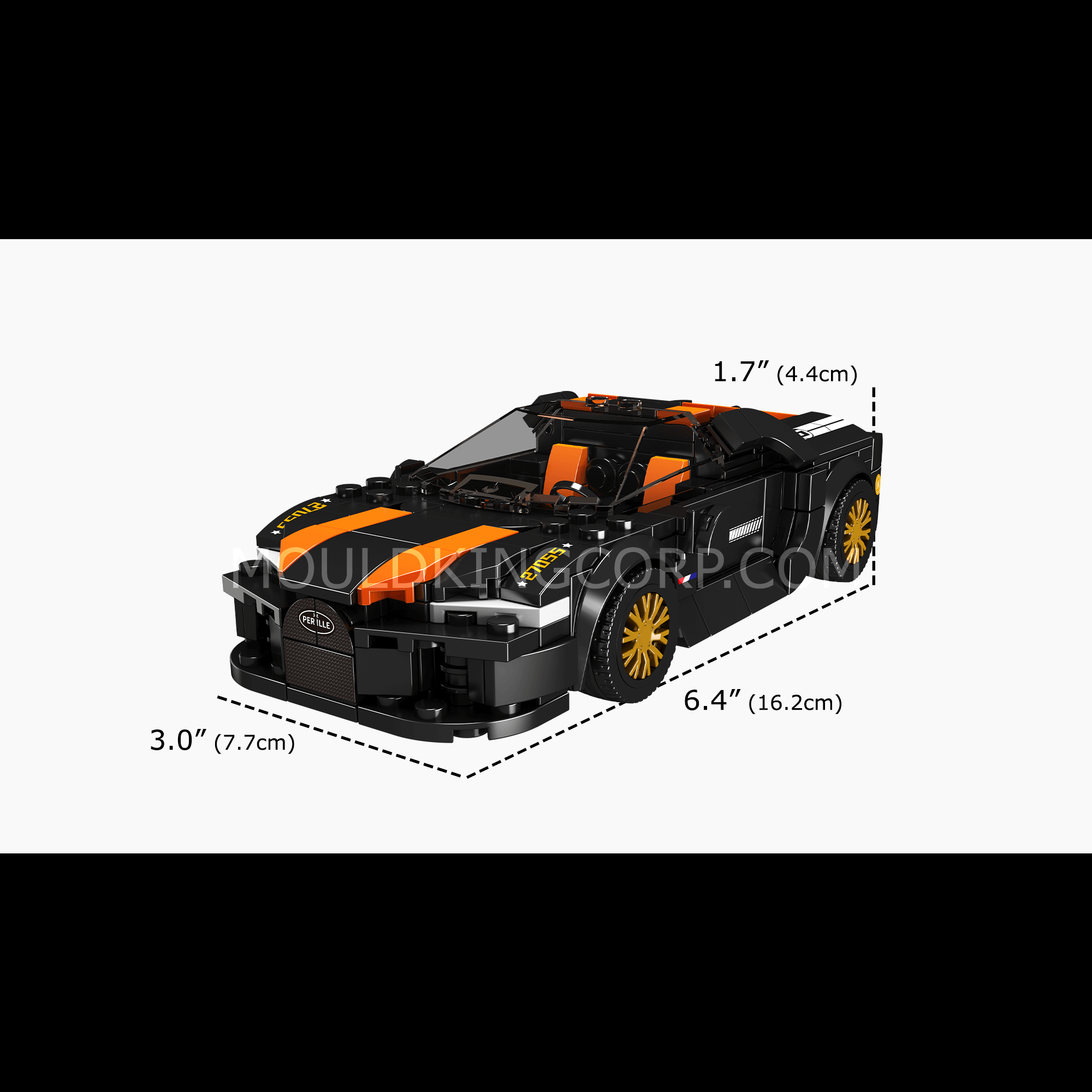 Mould King 27055 Chiron 300+ Supercar Building Blocks Set | 386 Pcs | STEM Educational Toy for Kids & Adults | Perfect for Creative Play, Birthday Gifts & Home Decoration