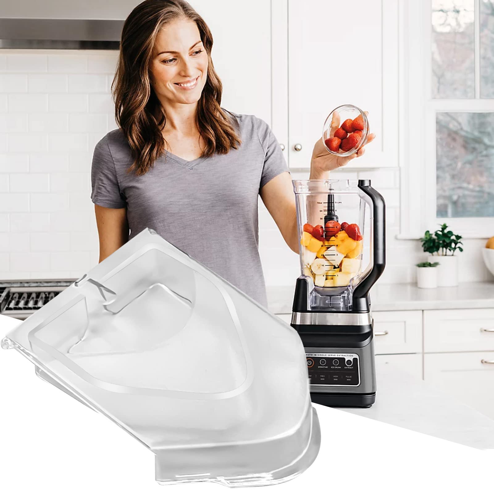 Ninja Blender Spout Cover Replacement - Compatible with BL500, BL781, NJ600, NJ602 Models - Pour Spout Lid for 72oz Pitcher - Perfect for Smoothies, Juices & Meal Prep