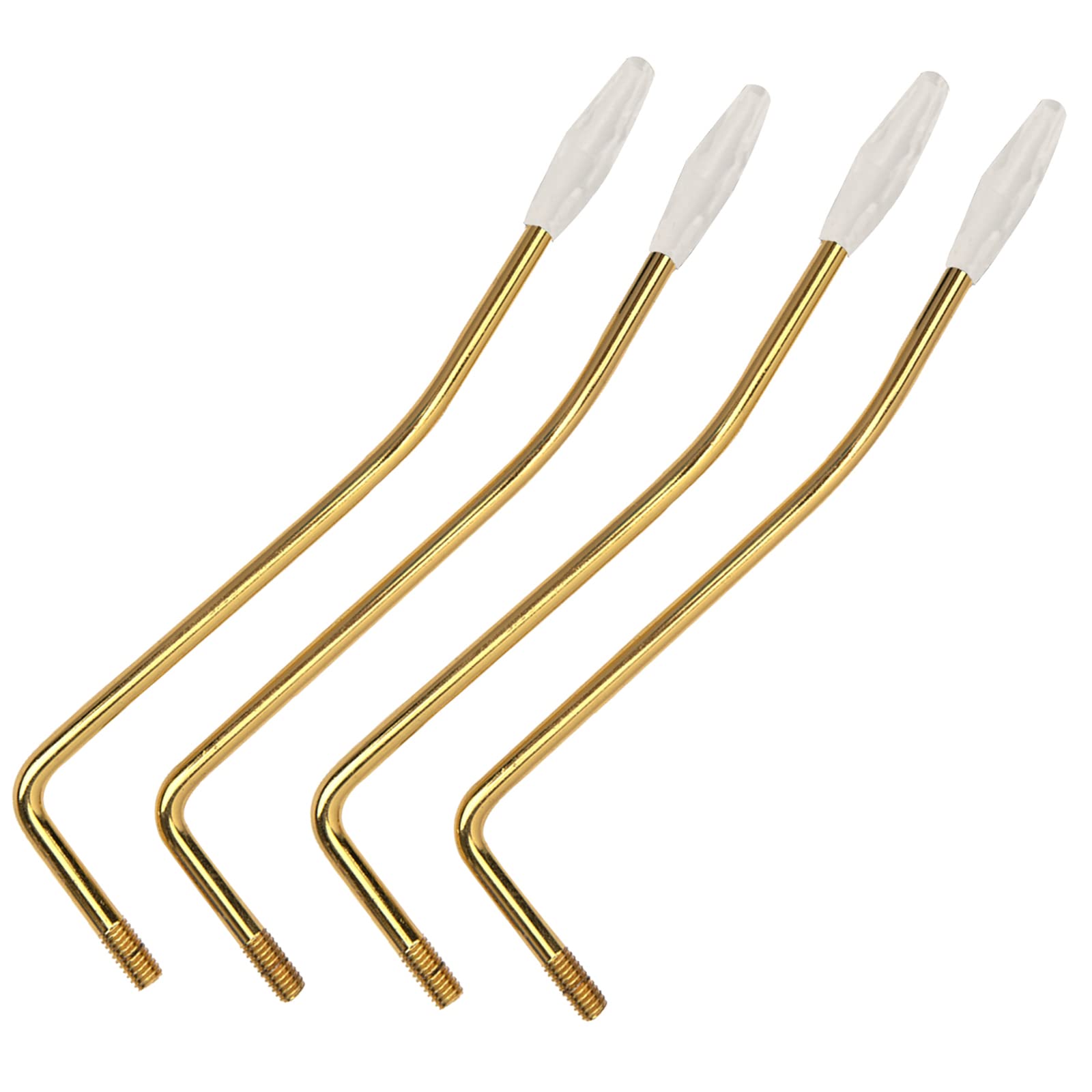 4Pcs Yootones 6MM Electric Guitar Thread Tremolo Arm Whammy Bar with Tip - Compatible with Squier Stratocaster Tremolo System (White Hat) | Perfect for Rock, Blues & Live Performances