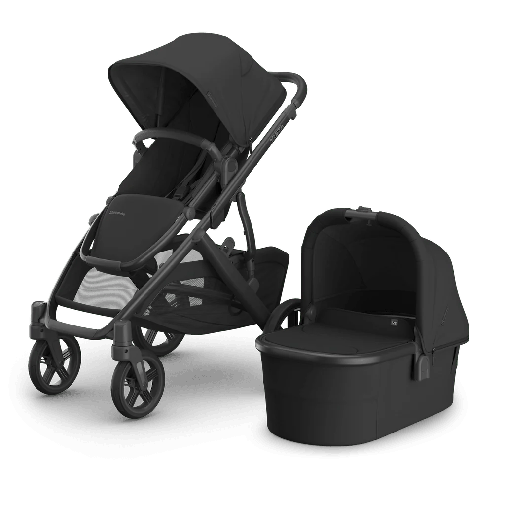 UPPAbaby Vista V3 Stroller and Bassinet Complete Set - Lightweight Travel System with Adjustable Handle, Large Storage Basket | Perfect for Newborns, Toddlers & Everyday Use