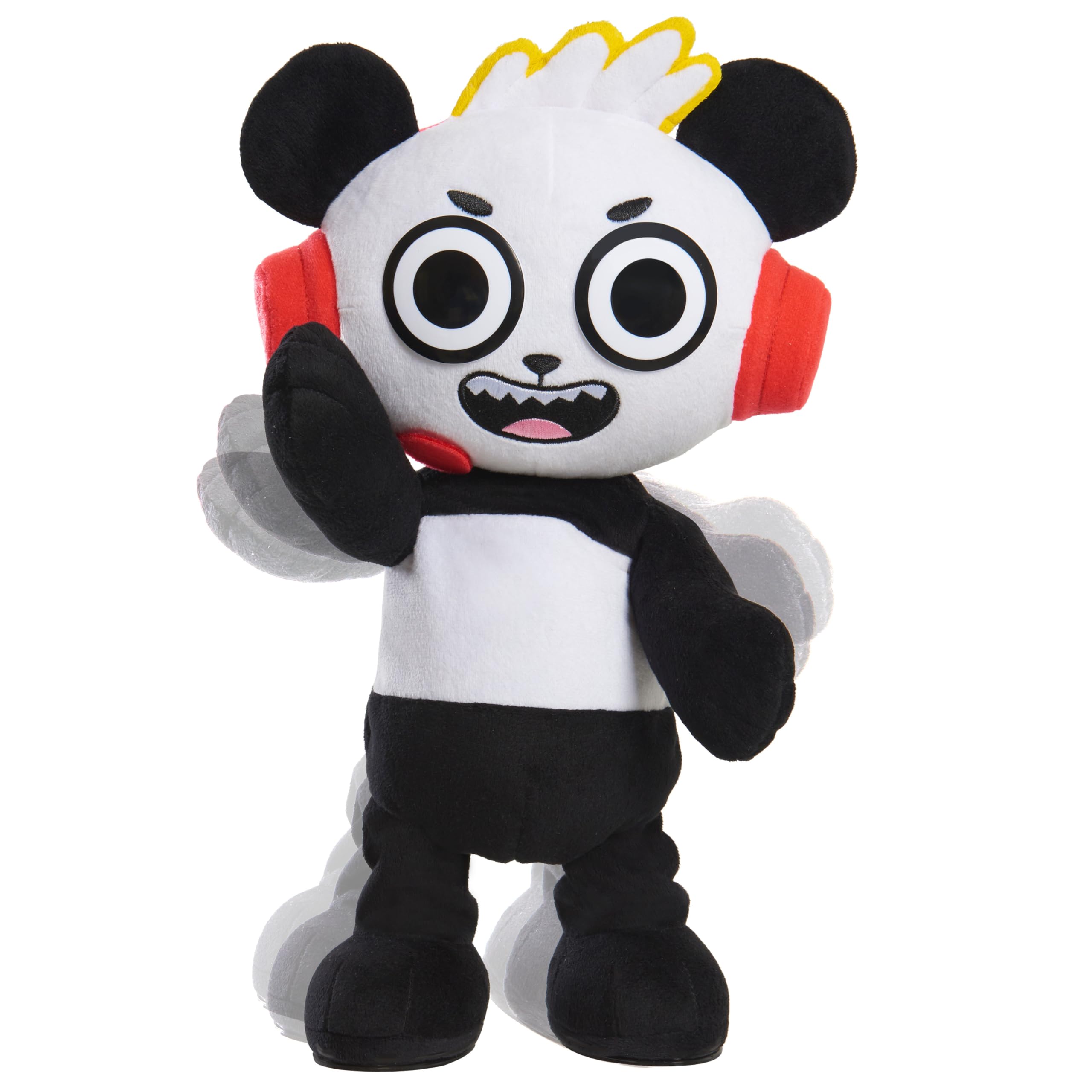 Ryan's World Combobunga Panda Feature Plush Toy - Soft Stuffed Animal for Kids Ages 3+ by Just Play | Perfect for Cuddling, Gift Giving & Pretend Play