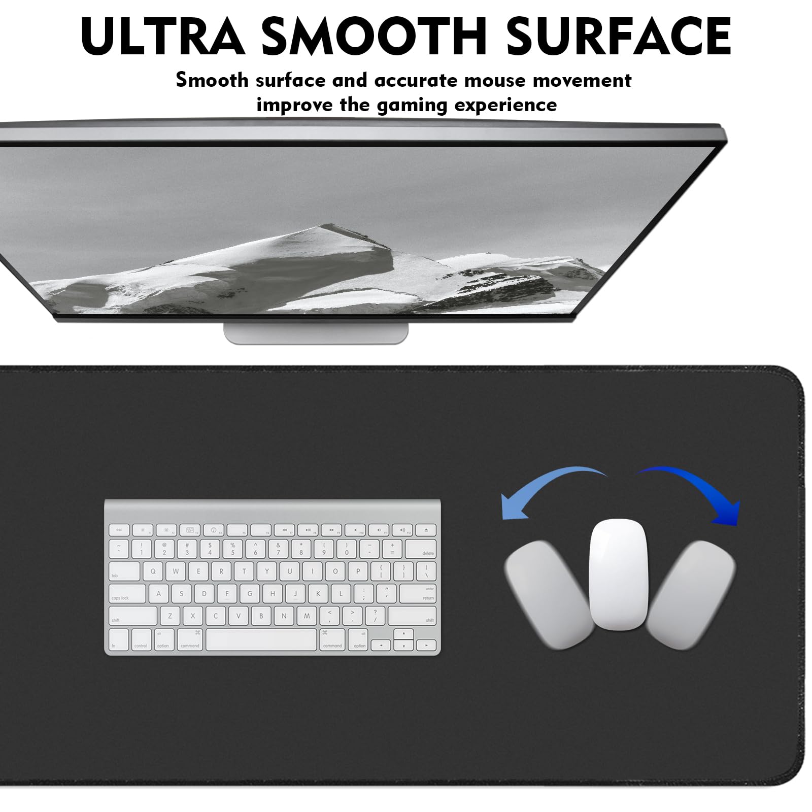 Eulps Large Gaming Mouse Pad - Non-Slip Rubber Base Desk Mat (31.5