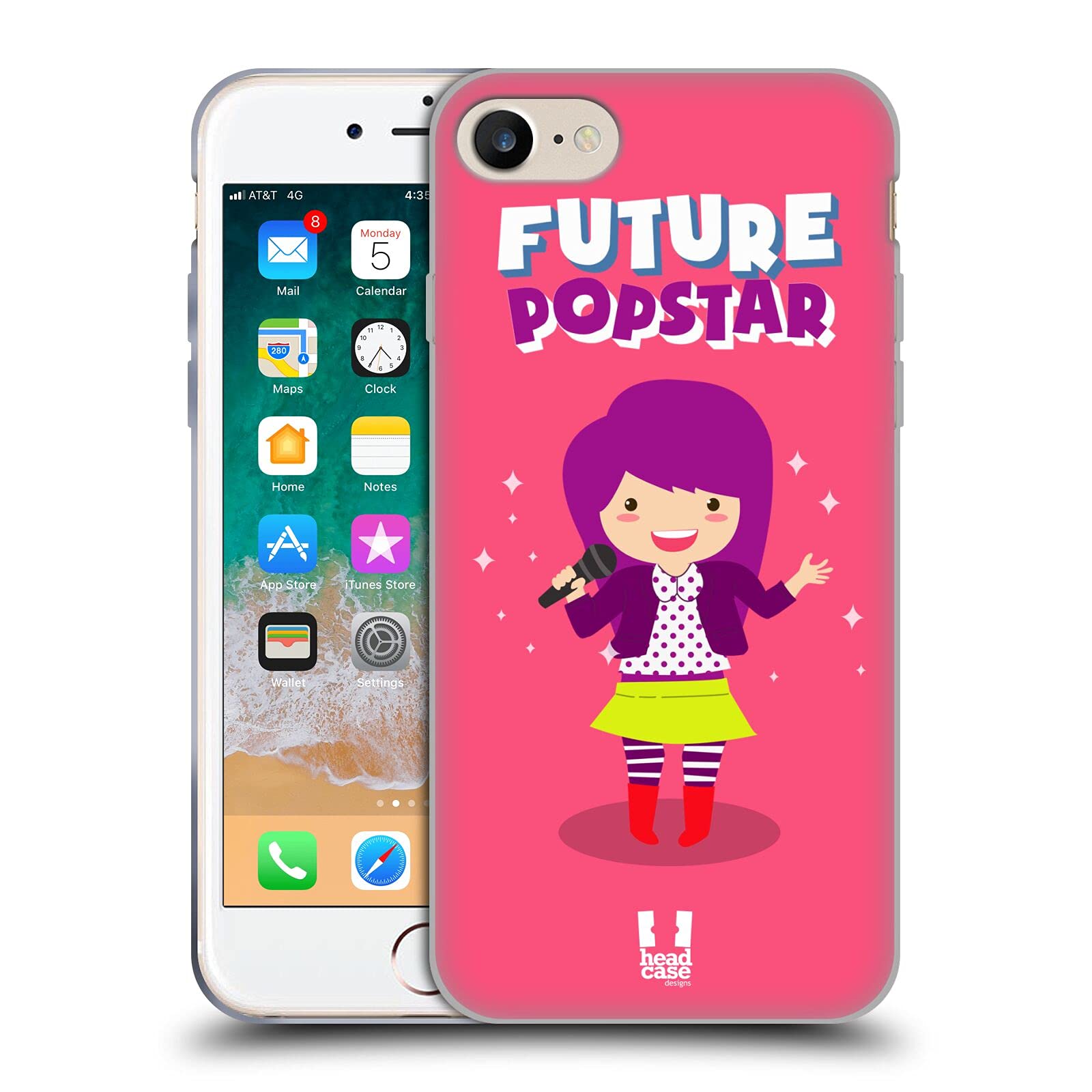 Head Case Designs Popstar Kids of Tomorrow Soft Gel Phone Case - Compatible with Apple iPhone 7/8/SE (2020 & 2022 Models) | Trendy Protective Cover for School, Travel & Everyday Use