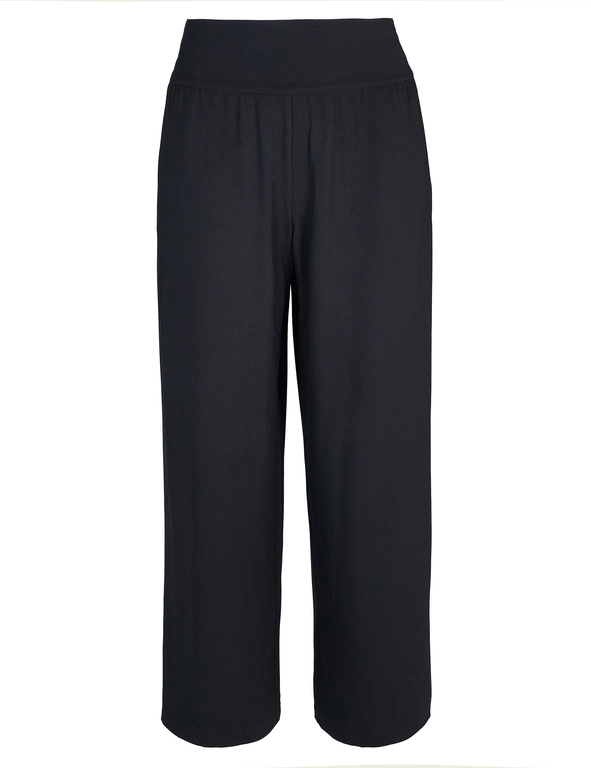 Premium Modal Wide Leg Pants for Women - Soft Stretchy High Waist Black Lounge Pants - Perfect for Yoga, Office Wear & Casual Outfits