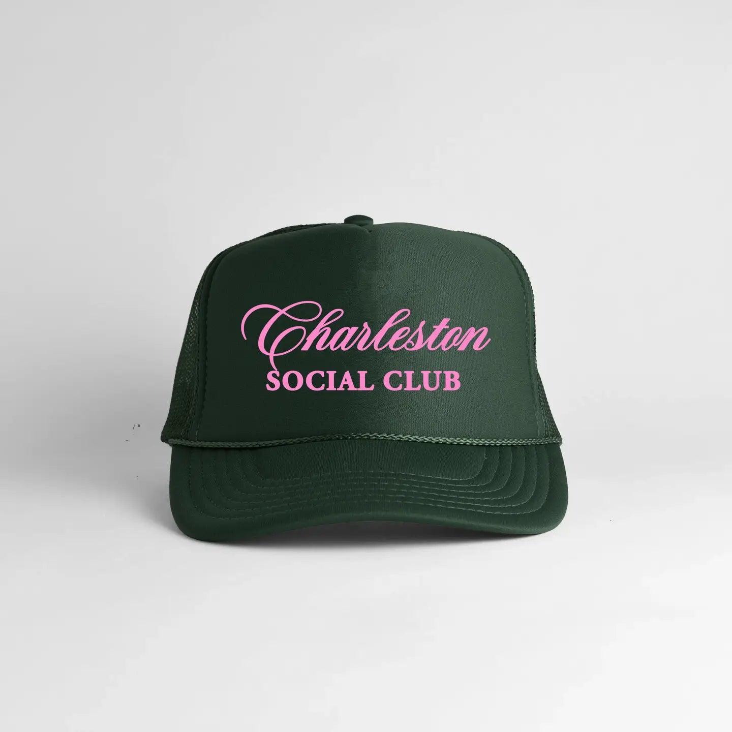Dark Green Miami Social Club Trucker Hat - Stylish & Comfortable Baseball Cap for Men & Women - Perfect for Outdoor Activities, Sports & Casual Wear