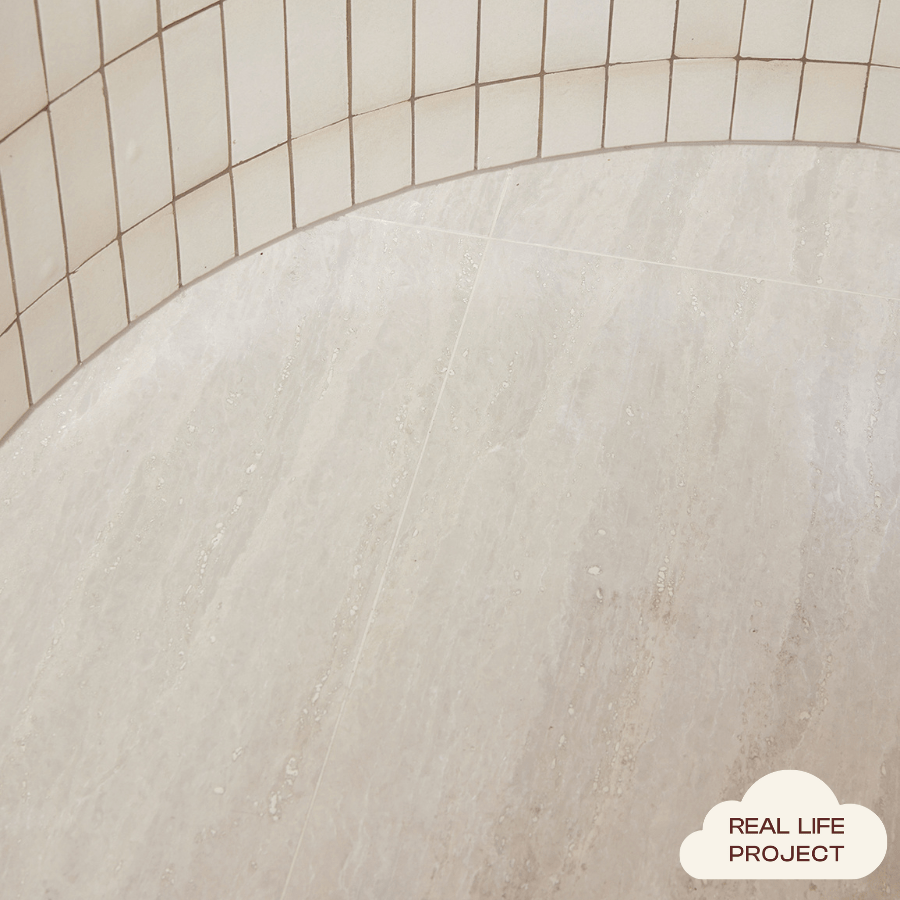 Premium Kirribilli Travertine Look Beige Matte Porcelain Tile - Natural Stone Effect Floor & Wall Tile for Bathroom, Kitchen, and Living Room