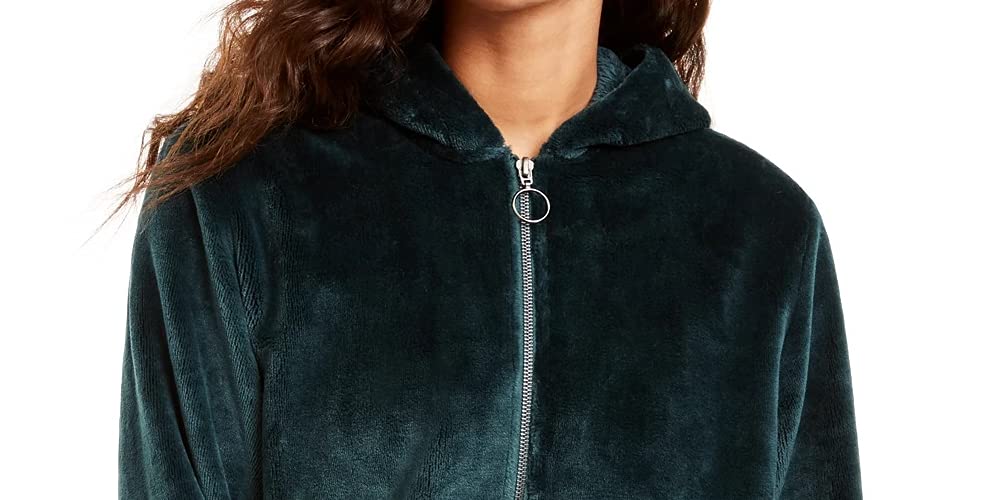 Ideology Women's Fleece Cold Weather Velour Jacket - Cozy Winter Outerwear for Casual Wear & Outdoor Activities
