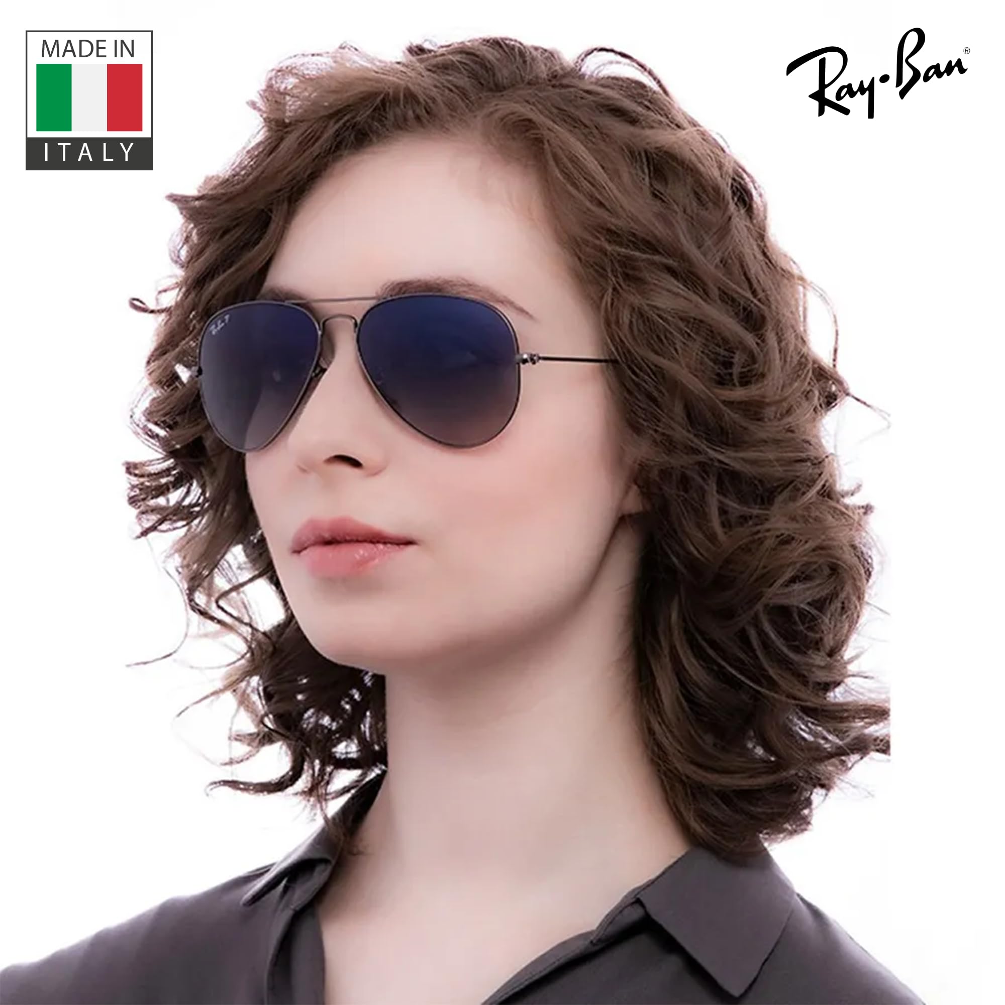 Ray-Ban RB3025 Classic Gradient Aviator Sunglasses with Eyewear Kit - Adjustable Nose Pads & UV Protection - Retro Style for Men & Women - Perfect for Driving, Travel, and Outdoor Activities