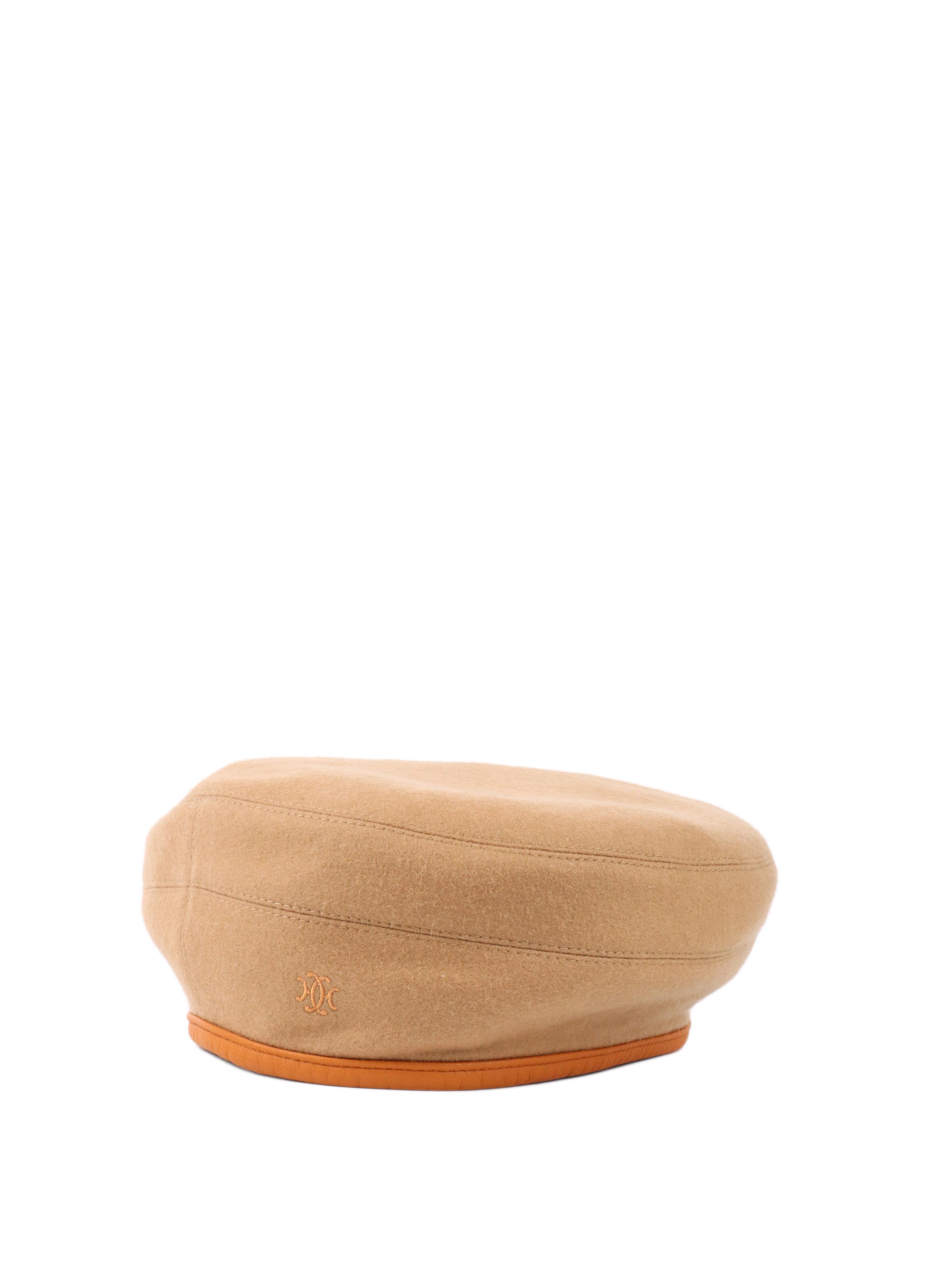 Hermes Camel Beret Hat - Size 58, Soft Wool French Style Beret for Women & Men | Perfect for Fall Fashion, Parisian Outfits & Casual Wear