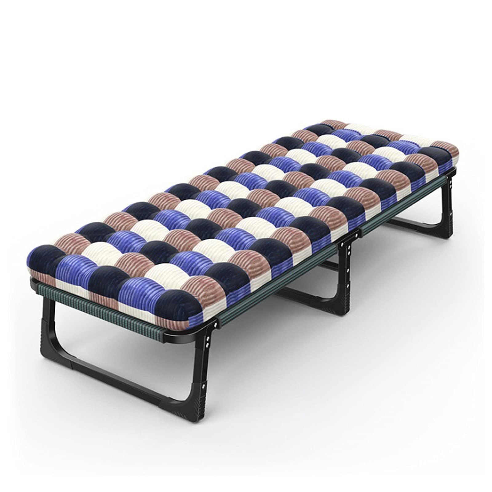 Portable Folding Bed Frame with Mattress for Guest & Office Use