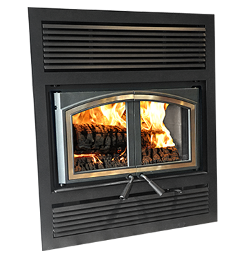 Empire Stove St. Clair 3000 Wood Burning Fireplace with Blower - 3.0 cu.ft. Metallic Black WB30FP - Perfect for Indoor Heating & Cozy Home Ambiance