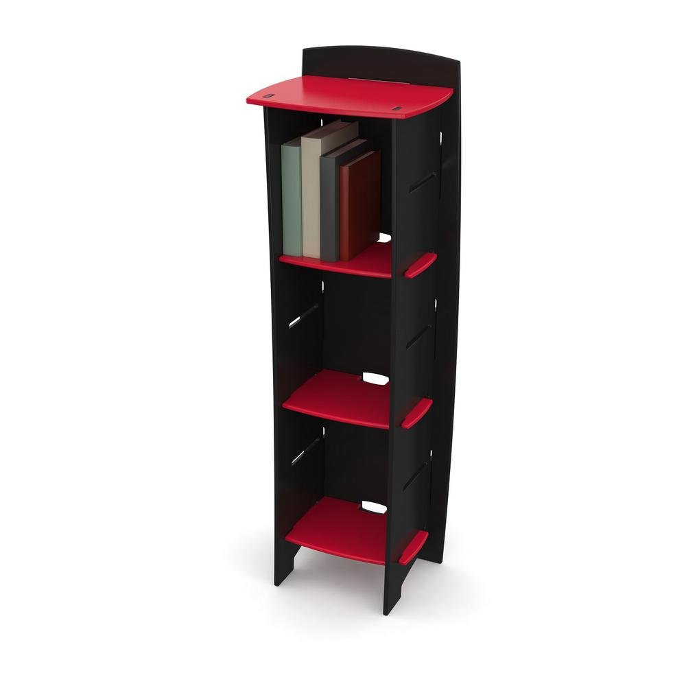 Red Kids Bookcase - Sturdy Wooden Bookshelf for Children's Room, Nursery, Playroom & Classroom - Perfect for Organizing Storybooks, Toys & Learning Materials