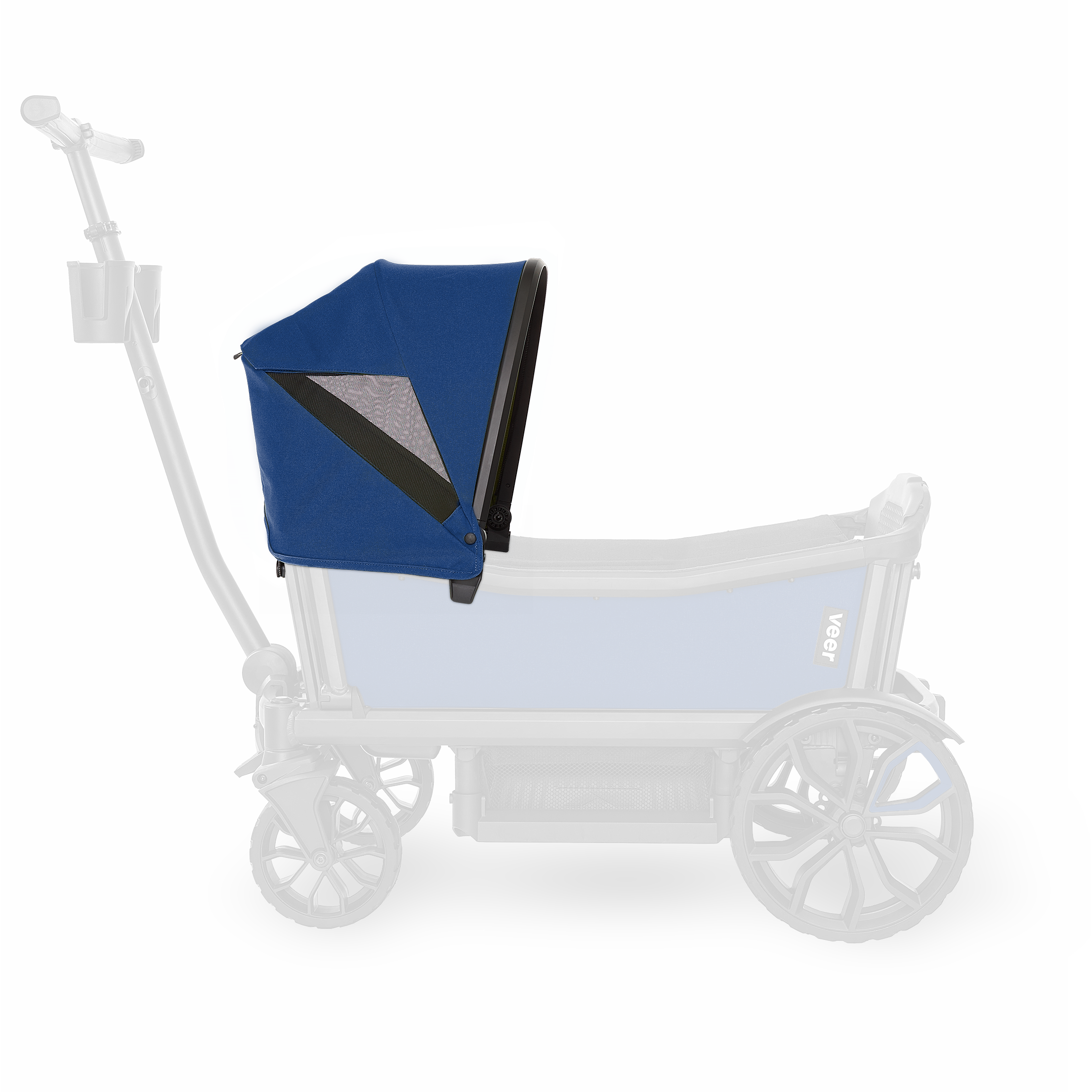 Veer Cruiser XL Custom Retractable Canopy - Adjustable Sun Shade for Strollers, Baby Carriers & Outdoor Gear - Perfect for Beach, Park and Family Outings