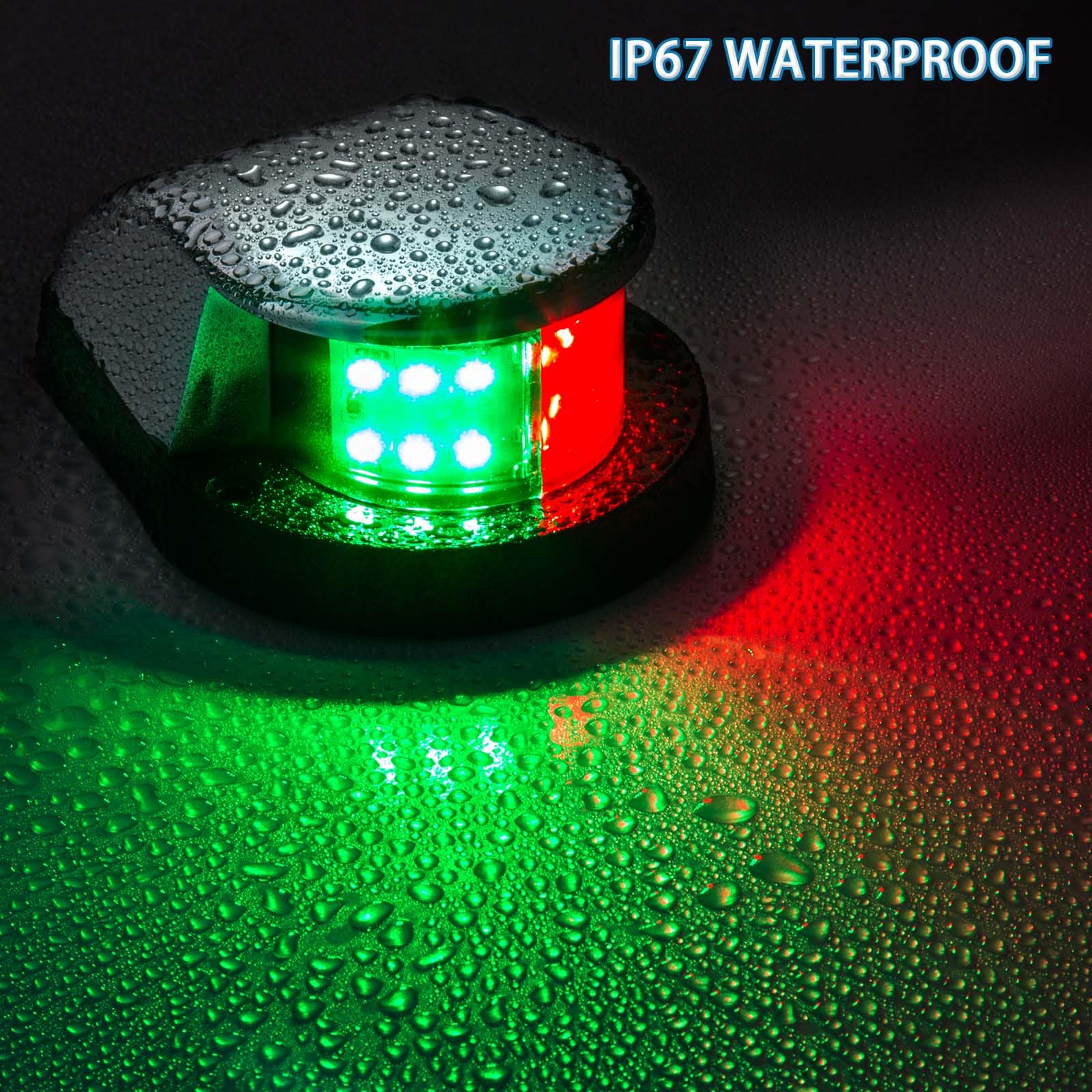 Boat LED Navigation Lights - Marine Bow Lights for Night Fishing Boats