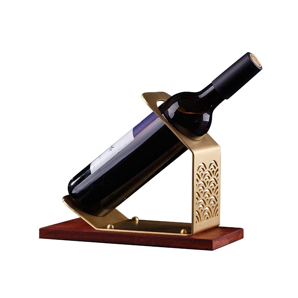 Modern Minimalist Free-Standing Wine Rack - Brass Wine Storage Organizer for Cabinet | High-End Home Decor & Wine Display for Dining Room, Kitchen, or Bar