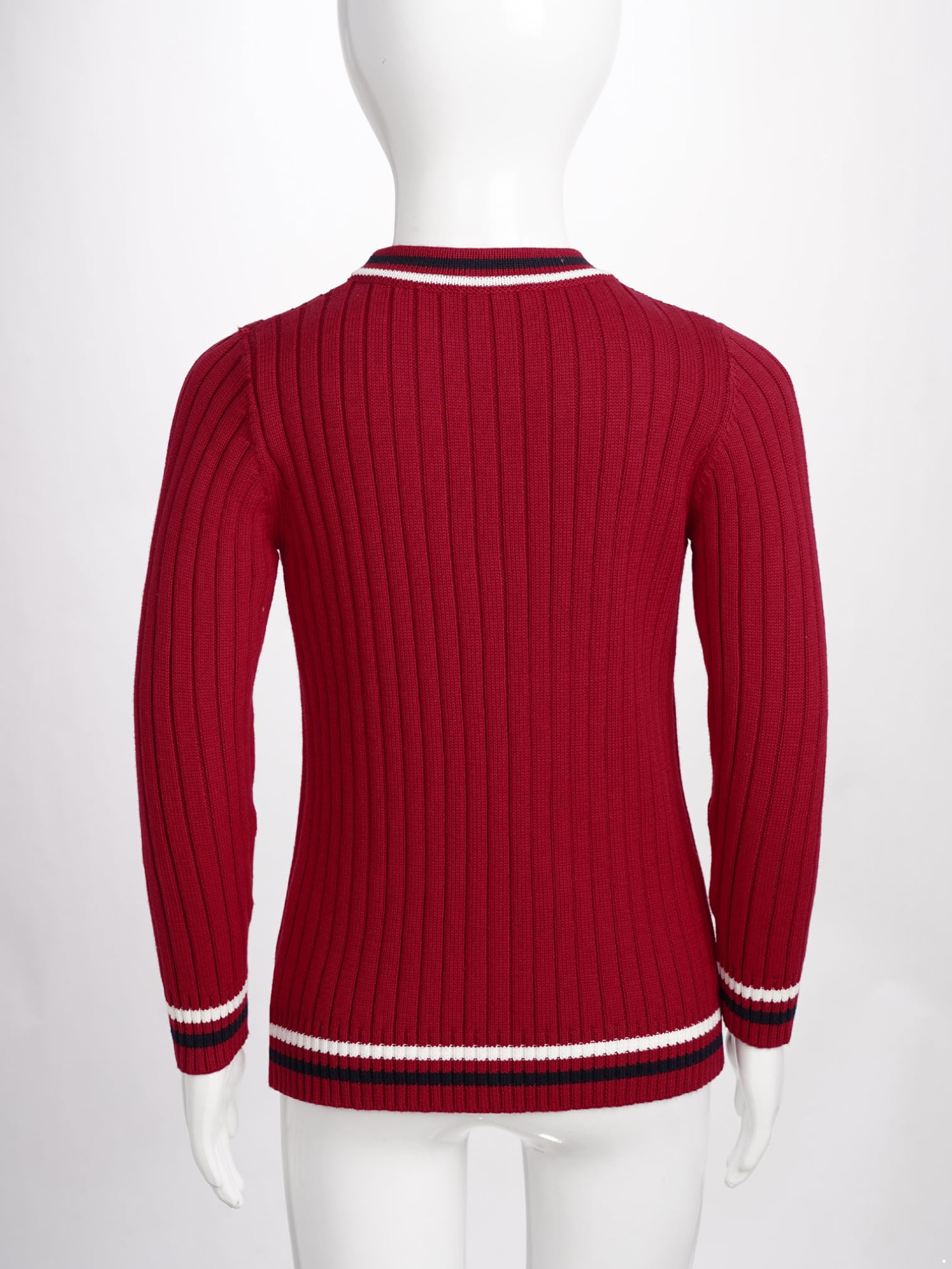 Boys School Uniform Cardigan - V Neck Knit Sweater for Kids | School & Casual Wear