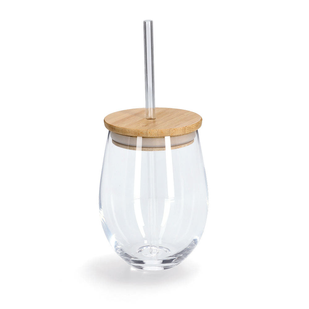 Eco-Friendly 500ml Drinking Jar with Bamboo Lid & Glass Straw - Perfect for Iced Coffee, Smoothies & Water - Reusable Glass Cup for Home, Office & Outdoor Use