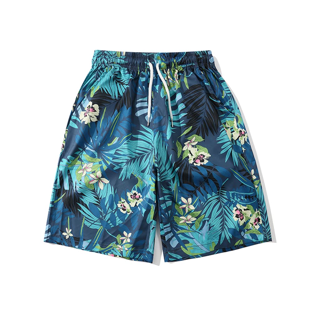 Men's Floral Print Jogger Shorts - Hip Hop Sports Pants with Pockets for Gym, Beach & Casual Wear | Tie Dye Active Track Shorts for Men & Women (Style-1, Medium, Unisex) - Perfect for Workouts, Streetwear & Summer Fashion
