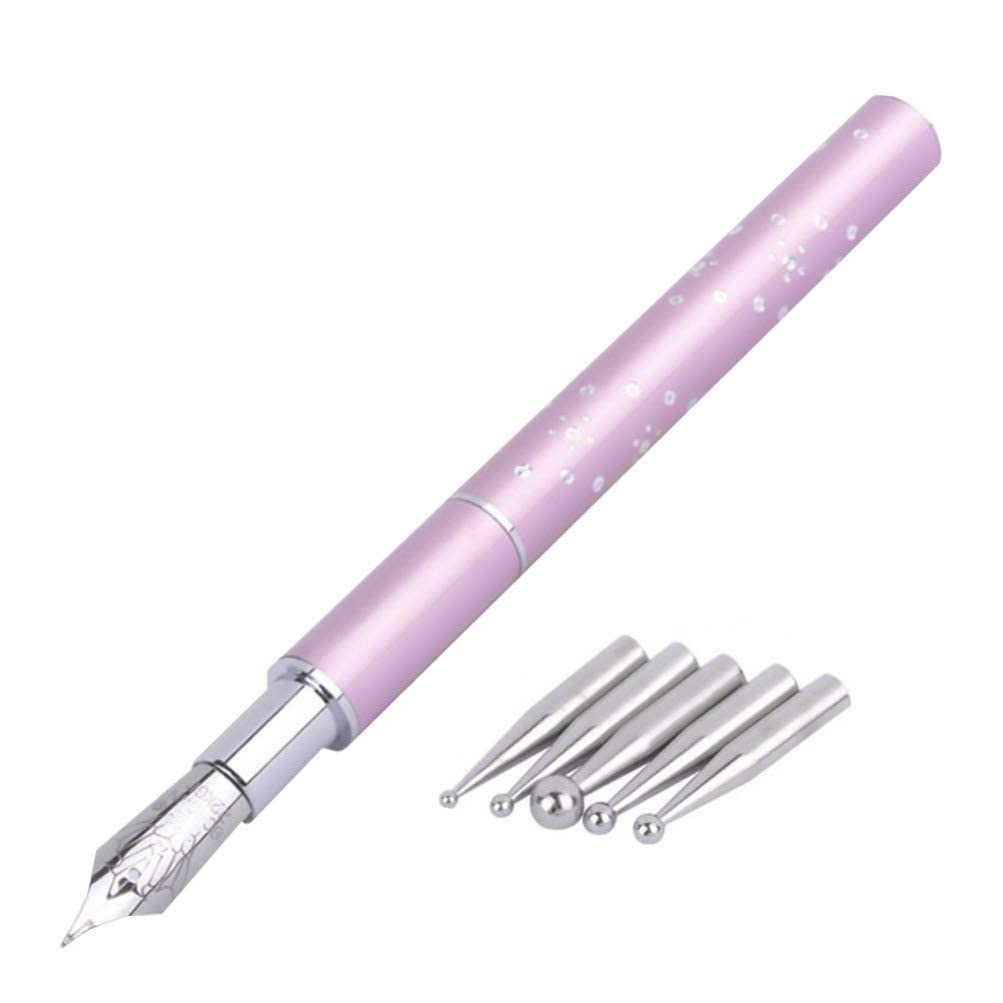 NAILWIND Professional Nail Art Fountain Pen Brush Set with Replacement Tips - Nail Dotting Tool, Nail Design Pen & Manicure Painting Accessories for Salon & Home DIY Nail Art
