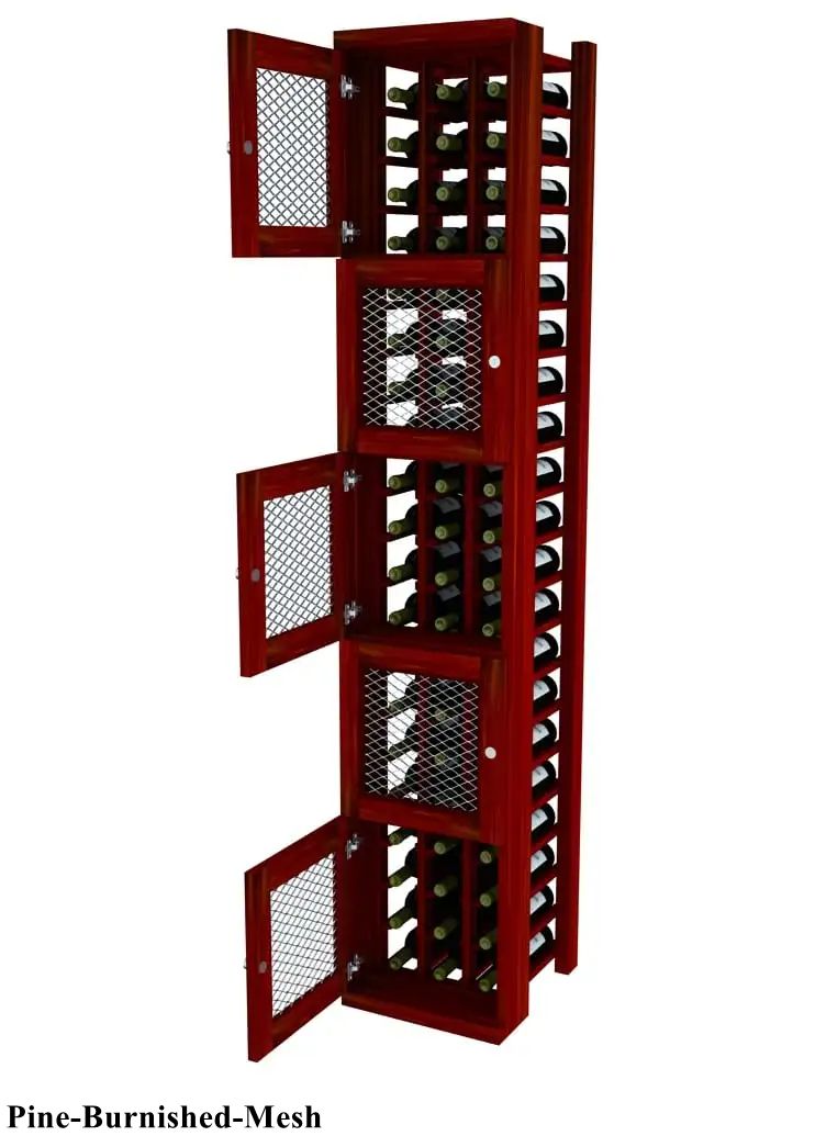 Vinostor Wine Lockers - 5 Locking Storage Bins for Wine Bottles, 83 5/8