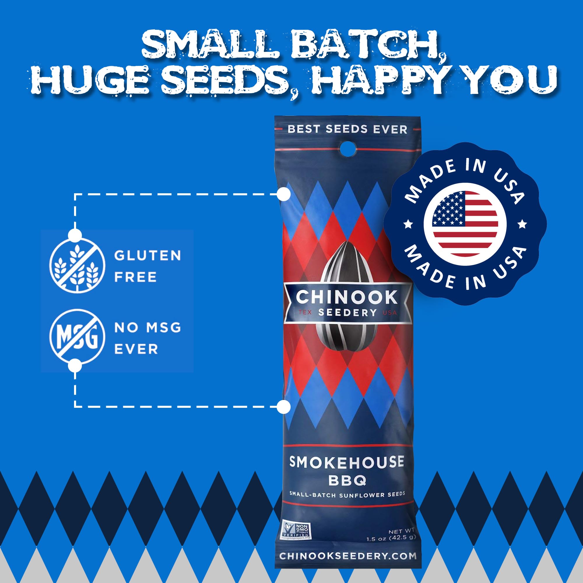 Smokehouse BBQ Roasted Sunflower Seeds - Low Sodium, Keto & Gluten Free Snacks (Pack of 36, 1.5oz) - Perfect for Baseball Games, School Lunches & Outdoor Adventures - Non-GMO, Healthy Jumbo Sunflower Seeds for On-the-Go Snacking