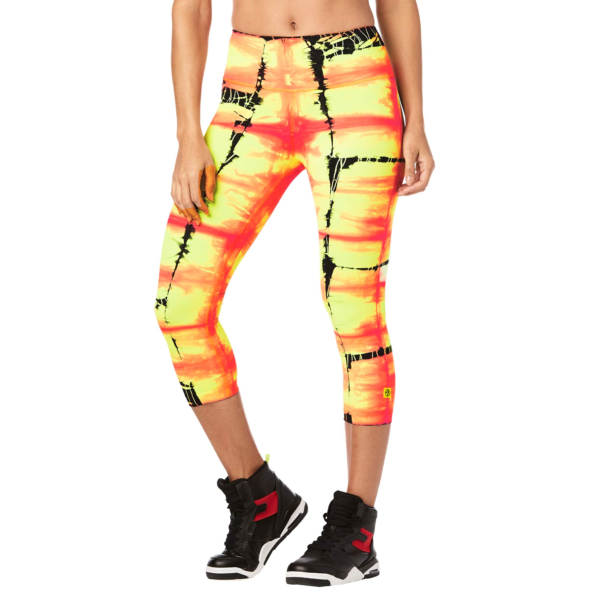 Zumba Dance Fitness Compression Pants for Women - Workout Capri Leggings with Stylish Print - Perfect for Yoga, Gym & Dance Classes