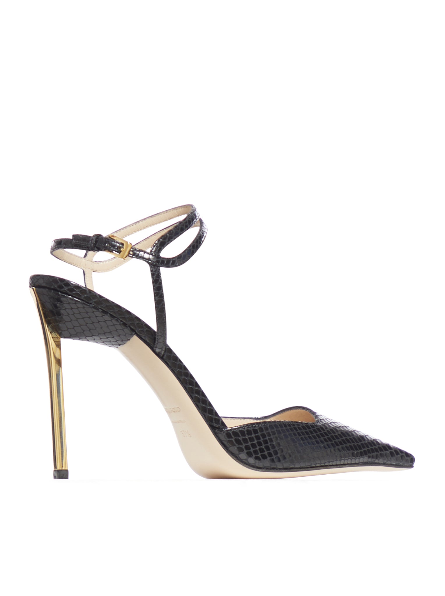Stylish Glossy Stamped Python Slingback Heels - Women's Fashion High Heel Sandals for Party, Wedding & Evening Events