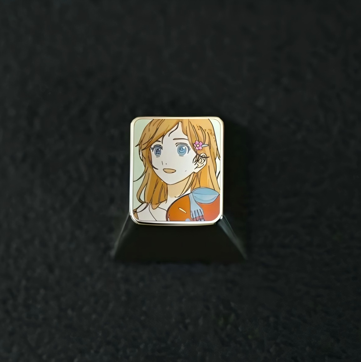 Custom 1U Titanium Alloy Keycap - Personalized Keyboard Art Decoration for Mechanical Gaming Keyboards (Perfect for Anime Fans & Esports Enthusiasts)